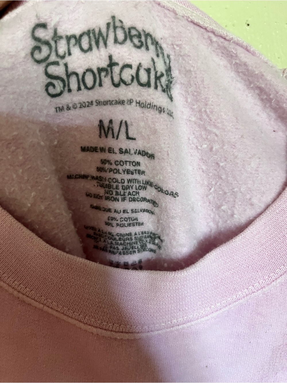 Lilac Floral Strawberry Shortcake Sweater - Picture 4 of 4